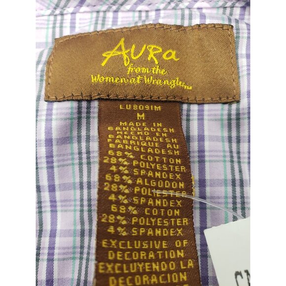 Aura from the Women at Wrangler LU8091M Pearl Western Snap-Up Long Sleeve Size M - Picture 2 of 16